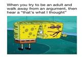 When you try to be an adult and walk away from an argument, then hear a "that's what I thought" 120