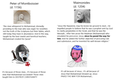 Peter of Montboissier (d. 1156) Maimonides (d. 1204) "the Jews whispered to Mohammad, shrewdly providing to the man who was eager for novelties not the truth of the Scriptures but their fables, which still today they have in abundance. And in this way, taught by the best Jewish and heretical teachers, Mohammad created his Quran" "Jesus the Nazarene, may his bones be ground to dust... He impelled people to believe that he was a prophet sent by God to clarify perplexities in the Torah, and that he was the Messiah... After him arose the Madman (Muhammad) who emulated his precursor, Jesus, since he paved the way for him. And he added the further objective of procuring rule and submission, and he invented his well-known religion." It's because of those Jews... It's because of those Jews that Muhammad succeeded! Those Jews taught him to DESTROY CHRISTIANITY It's all because of Jesus... It's all because of Jesus that Muhammad showed up. Jesus PAVED THE WAY FOR Muhammad...
