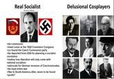 RSC Real Socialist Emanuel Vajtauer >be communist >meet Lenin at the 1920 Comintern Congress >co-found the Czech Communist party >be deported from USA for planning a socialist revolution >realise true liberation will only come with national socialism >advocate for German invasion of Czechoslovakia >be loyal entire war >flee to South America after, never to be found >profit? Delusional Cosplayers 101