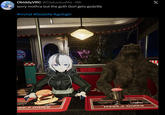 ObiddyVRC @CaduceusMs. 18h sorry mothra but the goth Gorl gets godzilla #vrchat #Godzilla #gothgirl BE 2 DIИEB HVBE 2 DIMEB X ་་་