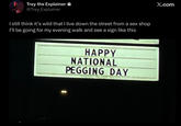 Trey the Explainer @Trey_Explainer I still think it's wild that I live down the street from a sex shop I'll be going for my evening walk and see a sign like this HAPPY NATIONAL P------ DAY X.com