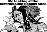 Me looking at the last remaining pocky stick