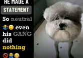 HE MADE A STATEMENT So neutral even his GANG did nothing 44