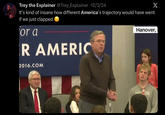 Trey the Explainer @Trey_Explainer - 12/3/24 It's kind of insane how different America's trajectory would have went X if we just clapped or a R AMERIC 2016.COM Hanover,