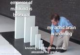 emperor of mankind is bisexual made with mematic my adhd brain wandering knowing random facts about alexander the great