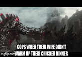COPS WHEN THEIR WIFE DIDN'T imgflip.com/WARM UP THEIR CHICKEN DINNER