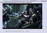 ☐ Anonymous 09/19/23(Tue)21:51:57 No. 190058512 File: 1662347984863516.gif (3.01 MB, 360x270) >Spare us your pity alien, you-...ACK >>190058531