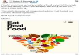 A tweet by RFK Jr. He announces a flipped food pyramid.