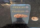 CHOCOLATE CHIP COOKIES crispy and sweet MADE WITH GHIRARDELLI EST. 1852 CHOCOLATE CHIP COOKIES crispy and sweet MADE WITH GHIRARDELLI EST. 1852 ENLARGED TO SHOW DETAIL NET WT 2 OZ (56g)