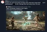 Ultima @ultimashadow.bsky.social . 1mo People can call it parryslop" all they want, that don't mean that s t isn't satisfying as f to hit, I still get that rush every time I hit one. O Ultima @ultimashadow.bsky.social . 1mo TIME FOR MORE FRENCH FUN TIMES www.twitch.tv/ultimashadow