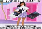 NEW! AUTISTIC BARBIE THE NERIT HAUNTER GUY HALFY CURZE KONRAD WITH CONRAD KURZE BODY PILLOW AND BLACK LIBRARY NOVEL!