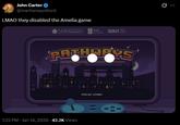 John Carter @martianwyrdlord LMAO they disabled the Amelia game EAST RIDING Hull City Council SOU< PATHWAYS Navigating Gaming internetremism 1:22 PM - Jan 14, 2026 - 42.2K Views PRESS START 10