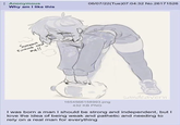 Anonymous Why am I like this SOMEONE F------ HELP ME!! > 06/07/22(Tue)07:04:32 No.26171526 sandcavern 1654566158993.png 432 KB PNG I was born a man I should be strong and independent, but I love the idea of being weak and pathetic and needing to rely on a real man for everything