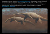 Sir Peter's Scott famous #Loch Ness Monster painting of 1975, formerly owned by David Guthrie-James at Torosay Castle on Mull, was auctioned by Christie's in 2012. It seems to have been sold and gone into private hands. Does anyone knew where it went? Thanks. #Loch Ness #Nessie Peter Scott 1975