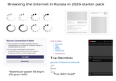 Browsing the Internet in Russia in 2026 starter pack Secure Connection Failed This could be a problem with the server's configuration, or it could be someone trying to impersonate the server. •If you have connected to this server successfully in the past, the error may be temporary, and you can try again later. Try Again Advanced... Stack Overflow YouTube • Questions • Tags • Users • Badges Unanswered • Ask Question Top Questions interesting 242featured hot week month 0 votes "download speed: 56 kbp/s (35 years left)" 0 answers 2 views *css didn't load*