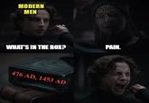 MODERN MEN WHAT'S IN THE BOX? PAIN. 476 AD, 1453 AD