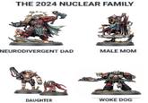 THE 2024 NUCLEAR FAMILY NEURODIVERGENT DAD MALE MOM DAUGHTER WOKE DOG