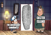 imgflip.com THE ARCHEOLOGY COMMUNITY R A EASTER ISLAND