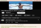 Anonymous 01/18/26(Sun)13:49:17 No.83697542 The Worst Day in 2016: A Playlist @583m 5.06K subscribers 152K Subscribe Share Save 1,841,711 views 2 weeks ago @hirosekoichi466 12 days ago Kids will never know what 2016 was like 2.5K Reply 661 KB JPG >mfw zoomies are nostalgic about 2016 >they don't even know it was absolute dogshit compared to the 2000s and 90s