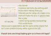 French pensioners now have higher incomes than working-age adults M all at m " age 2000 457 KB JPG 01/17/26(Sat)20:07:43 No.526280289 >be french >useless old f---- do nothing and make more money than you >literally on the verge of a debt crisis that will make the one in greece look like a joke >while being quickly replaced by third world f---- >now you're expected to die for some s----- island that isn't even predominantly white against the US French bros are things looking grim or is there still hope?