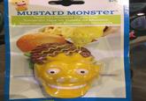 MUSTARD MONSTER® Twist-On Mustard Bottle Cap Torcer-En Tapa de Botella de Mostaza Twist Capsule Pour Bouteille de Moutarde