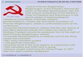 Anonymous 2 50 KB PNG 07/28/21(Wed)13:32:20 No.11631058 >Grand Premier Bogdanislav Mogbonogov of the People's Democratic Union of Socialist Slaviturkistan calls the 37th annual conference of the Worker's Party of Freedom and Democracy in the grand capital of Islamivodkagrad >Regional Commissar Comrade Vladimir Muhammadovic, closest ally and future successor of Premier Mogbonogov, raises a controversial point at the conference >Comrade Muhammadovic wishes that the new statue of Karl Marx planned outside the Palace of Liberty and Endless Freedom should be positoned 2cm to the right of what Premier Mogbonogov wishes >Comrade Muhammadovic is instantly sent to the firing squad and executed >567 party members purged >196 generals executed >Ensuing revolt in the rural regions is suppressed with 1289 casualties and 5355 sent to gulag >Anyone caught mentioning the Great Purge of 1957 after this date instantly disappears >>11632953 # >>11634027 #