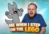A thumbnail based on a StanleyMOV meme. The meme is about stepping on a Lego.