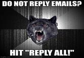 DO NOT REPLY EMAILS? imgflip.com HIT "REPLY ALL!"