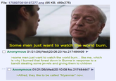 File: 1758970819197277.png (95 KB, 489x275) Some men just want to watch the world burn. Anonymous 01/21/26(Wed)20:06:23 No.217484409 >some men just want to watch the world burn... like me, which is why I burned that forest down in Burma in response to a bandit stealing some jewels and giving them to children ☐ Anonymous 01/21/26(Wed) 20:10:08 No.217484447 >Alfred, they like to be called "Myanmar" now.