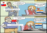 KNOW THE WORK RULES We'll be your trading partners and ideological allies, respectively APPROPRIATE AWWW.YOU'RE SWEET. HONORARY WHITE C Are we honorary whites too, like them? INAPPROPRIATE HELLO, HUMAN RESOURCES?! COLOURED C