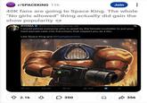 r/SPACEKING 11h Join 40K fans are going to Space King. The whole "No girls allowed" thing actually did gain the show popularity ❤❤ RYOMA @HonorboundRyoma 3d I would advise everyone who is upset by the female custodes to put your hard earned cash into franchises that respect you as a fan. Like Space King and @FlashgitzAnims 154 496 3 6K ill 351K 2.1k B ☐ 350 356