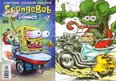 A comparison of the SpongeBob driving meme and Rat Fink by Ed Roth. The SpongeBob comic is inspired by Ed Roth.