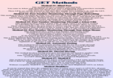 GET Methods Method #1: Blind Post This method involves complete and total luck. You come to 4chan with absolutely no idea of what is happening, post somewhere normally, and when you check your post, you obtained a GET. These GETs are mostly deemed as fail since they usually have nothing to do with the GET. However, there is no denying that these GETs are the most legitimate. Method #2: Post Number Monitoring Through Page Refreshing This method involves refreshing the page over and over again until the post count is at a certain number. Then, when you believe the post count is correct, you hit "Post" and obtain the GET. This is less legitimate than Method #1 due to refreshing the page to monitor the post rate to give yourself a greater advantage than someone posting randomly. This method is used by the majority of people going for GETS. Method #3: Post Number Monitoring Through a 4chan URL This method involves using a 4chan URL to check when a new post is created by refreshing the URL over and over again until it no longer shows an error. Then, when you believe the post count is correct, you hit "Post" and obtain the GET. This is less legitimate than Method #2 due to using a URL that isn't known by most posters. However, since this URL is provided by 4chan itself, it is still considered legitimate. Method #4: Post Number Monitoring Through Non-4chan Means This method involves using a post number monitoring script through Greasemonkey (or other in-browser extension), a website that monitors 4chan's current post count, or an external program that monitors 4chan's current post count. Then, when you believe the post count is correct, you hit "Post" and obtain the GET. This is less legitimate than Method #3 due to using means outside of what is already given to you by 4chan. There are those that do not consider GETs obtained in this manner to be legitimate due to the usage of off-site tools, but there are others that do consider them to be legitimate as the poster is still the one who pressed the "Post" button. Method #5: Automatic Posting This method involves automatic posting with the use of a script through Greasemonkey (or other in-browser extension) or an external program. When a board reaches the post number you want, the script or program will automatically hit the "Post" button. These GETs are considered illegitimate by most posters. Method #6: Thread Moving This method involves having your post moved from one board to another with your post being moved at the exact right time to obtain a GET. Only certain members of the 4chan staff have the ability to move threads, so a GET obtained in this manner is considered illegitimate. Method #7: ModGET This method involves a member of the 4chan staff obtaining a GET using special means. This is done by using administrative privilege to edit a post that already obtained a GET, preprogramming a board's code to automatically make a certain post number show up a certain way, and so on. Without exception, ModGETs are considered to be the most illegitimate GETs on 4chan. Method Modifiers It can be argued that since the original iteration of 4chan never used a CAPTCHA, all posts made that bypass it (such as with a CAPTCHA solver, purchasing a 4chan Pass, etc.) are legitimate. However, others say that using an outside extension to solve a CAPTCHA is the same thing as using an off-site tool and is therefore less legitimate. Likewise, there are those that say paying for a 4chan Pass to make a post is "pay-to-play" and isn't fair for non-paying posters who have to solve a CAPTCHA. These arguments are in the same domain as a poster with a high speed connection competing against a poster with a slower connection. Do keep in mind that using anything to bypass the CAPTCHA in order to post does raise legitimacy issues, but the amount is constantly up for debate.