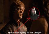 Is there an idiot in any village who trusts Littlefinger?