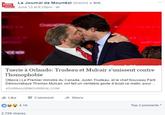 JOURNAL Le Journal de Mourréal shared a link. June 13 at 8:29pm- Tuerie à Orlando: Trudeau et Mulcair s'unissent contre l'homophobie Ottawa | Le Premier ministre du Canada, Justin Trudeau, et le chef Nouveau Parti Démocratique Thomas Mulcair, ont fait un véritable geste d'éclat ce matin, pour... JOURNALDEMOURREAL.COM Like Comment Share 4.1K 2,708 shares Top Comments ▾ <