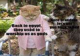 Back in egypt, they used to Worship us as gods sure grandma, let's get you back to bed imgflip.com