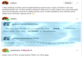 valtsv Follow ... i like sailing myths and superstitions because most of them can be boiled down to "if the ocean doesn't like you it will chew you up and spit out your bones. and if it really loves you it will swallow you whole and keep you forever. good luck " valtsv queensparklekitten "oh no we're all doomed by the sea you are. i'm the ocean's favourite. maybe queensparklekitten update: turns out this is not a good thing for me ALI notemily = 601 best use of the underwater filter on this app •••