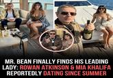 A new graphic sharing a rumor about Mia Khalifa and Mr. Bean. It reads, "Mr. Bean finally finds his leading lady: Rowan Atkinson & Mia Khalifa reportedly dating since Summer."
