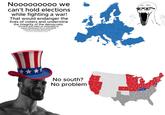 Nooooooooo we can't hold elections while fighting a war! That would endanger the lives of voters and undermine the integrity of the democratic process and make us vulnerable to enemy interference for no real benefit and besides according to all known laws of vion, there is no way that a boo shevic ble to fly M No south? No problem