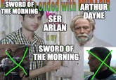 ப SWORD OF ended with ARTHUR THE MORNING NAWL SER ARLAN SWORD OF THE MORNING DAYNE