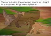 Viewers during the opening scene of Knight of the Seven Kingdoms Episode 2 made with mematic