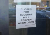 CLOSED FOR CLOSURE WILL REOPEN WHEN OPEN STUZZICO MANAGEMENT