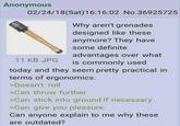 Anonymous 02/24/18 (Sat) 16:16:02 No.36925725 Why aren't grenades designed like these anymore? They have some definite advantages over what 11 KB JPG is commonly used today and they seem pretty practical in terms of ergonomics. >Doesn't roll >Can throw further >Can stick into ground if necessary >Can give you pleasure Can anyone explain to me why these are outdated?