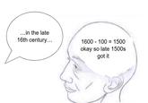... in the late 16th century... 1600 100= 1500 okay so late 1500s got it