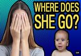 A baby YouTube thumbnail meme. It is about peek-a-boo. 