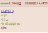 Anonymous (ID: ZTM5BMWB ) >>527472767 (OP). >be /pol/ >its da joos >find out its actually the jews lol, Imao 01/31/26(Sat)21:21:10 No.527473073