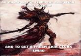 ME ON MY WAY TO TEACH THE MON'KEIGH ABOUT FASHION AND TO GET A FRESH SKIN CLOAK made with mematic LMAO Beckjann.deviantart.com