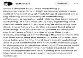 txttletale Follow once i dreamt that i was watching a documentary film in high school english class called 'the best pig at watching'. it opened on a pig staring motionlessly at something offscreen. a narrator said 'this is the best pig at watching'. it then was struck by lightning and the narrator said 'the best pig at watching has died. i now take you to the second best pig at watching'. the documentary went tn another pig that was afloat on like an ice floe in an ocean, staring at something offscreen. then the ice floe sank and the narrator said 'oh dear. we now take you to the third best pig at watching' and it just continued like that with various pigs in dangerous situations staring off-camera until they died, to which the narrator reacted with mild disappointment and taking the camera to the next pig. this just kept happening until i woke up