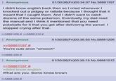Anonymous 01/30/26(Fri)00:34:07 No.58881197 I didnt know english back then so I cried whenever I knocked out a pidgey or rattata because I thought that it meant that I caught them. And I didn't want to catch dozens of the same pokemon. Eventually my dad read the manual and I think it mentioned that you need pokeballs for it that you get after delivering the parcel. I stopped crying after that. >>58881206 # >>58881212 # Anonymous >>58881197 # 01/30/26(Fri)00:36:50 No.58881206 You're cute anon *smooch* 01/30/26(Fri)00:39:15 No.58881212 >>58881250 # ⠀ Anonymous >>58881197 # >didnt know english What are you. Some kinda brown >>58881250 #