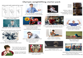 Olympic weightlifting starter pack obsessed with optimal bar path Snatch 1.6 1.6 1.4 Turnover 1.2 1.4 Clean Jerk 0.8 0.6 0.4 1.2 Catch Turnover Turnover Catch C 1.0 2nd Pull 1.0 0.2 2nd Pull Drive 0.8 0.8 0.0 Transition Catch Transition 1st Pull 0.6 0.6 1st Pull 0.4 0.4 utterstock shutterstock 0.2 0.2 -0.2 Dip "no, I do olympic weightlifting, -0.4 it's not the same as powerlifting" chalk in places chalk should never be -0.6 0.0 0.0 -0.2 -0.1 0.0 0.1 -0.2 -0.1 0.0 0.1 -0.2 -0.1 0.0 0.1 0.2 "so what's 3% incremental gain of 75% 1RM" +5=-4 = (1-60+5)-(-25-3) at "AB+ B+ AM+ME= AM = AB 2AM²=AC² 3(416)1 (1103+2006 -0.8 2024 BULGA ZXC having a great session taking a video of the last lift and immediately realizing something's wrong FOOTB (cost₂+ht) X4x2x3 (+)] {...} literally nerds with muscles focus on one specific part of the lift, forgets about another one "I don't need perfect technique if I'm strong enough, look at Karlos Nasar" (can't lift half of what he does) coach repeating "be patient on the lift" (still no idea what that means) pants never fit anymore since your thighs got so big (every day is leg day) tries to improve technique by changing one thing and the whole movement breaks down wish you could go back to first year when you were making new personal records every month "don't do this too much or your body will look awful like those big weightlifters" (always coming from people out of shape) owns lifters more expensive than daily shoes can't snatch properly if gym crush is watching hips mobility drills that look illegal loud barbell crash (powerlifters think you're rude) love/hate relationship with crossfit (hates it but recognizes that CF popularized immensively oly)